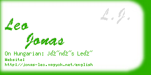 leo jonas business card